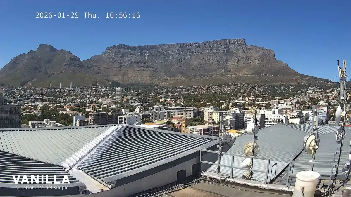 Table Mountain Live Camera - Cape Town, South Africa