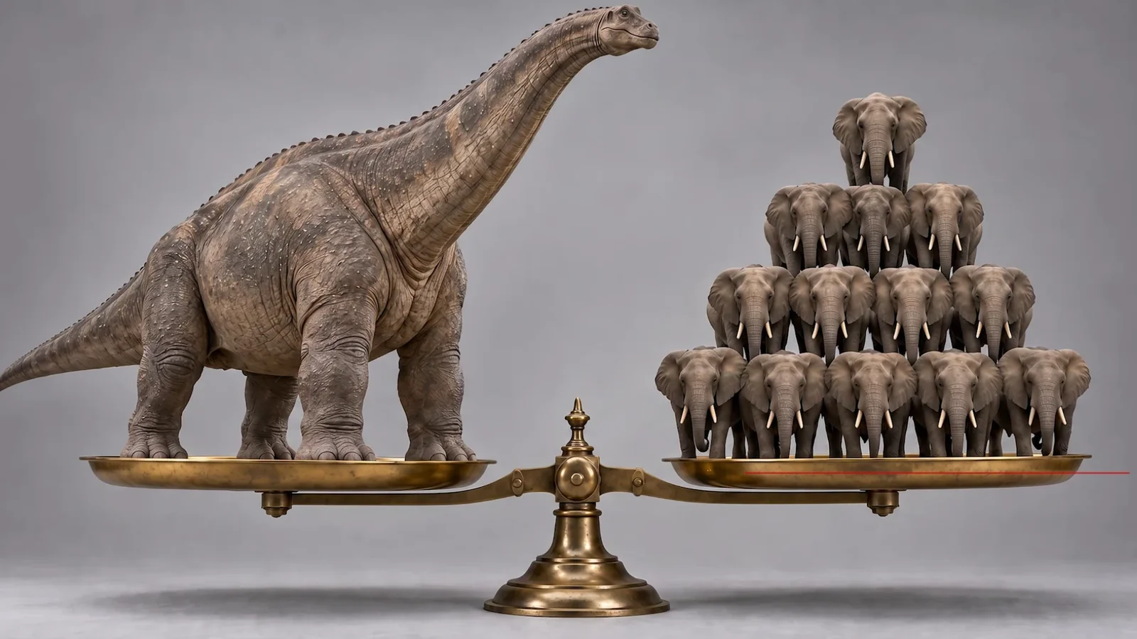 At about 77 tonnes, Argentinosaurus weighed roughly the same as 13 fully grown bull African elephants. Illustration: EarthLive.TV